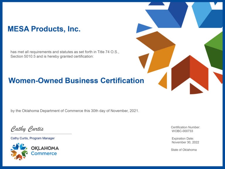 64b1a75bbabfee9b72455e1b_MESA-Products-Inc.-WOBC-Certificate-11-30-2021-768x576
